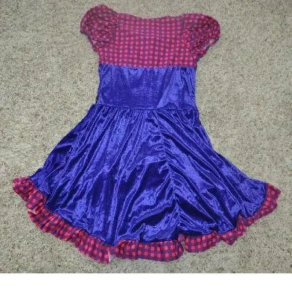 Spider Miss Muffet Halloween Costume 10/12 Dress, Hat 4 Pc Girls Nursery Thyme